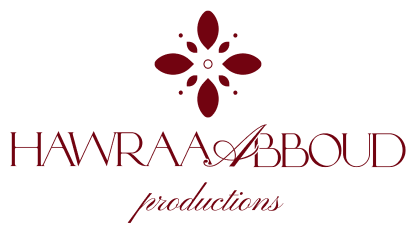 Hawraa Abboud Productions Logo Red Transparent